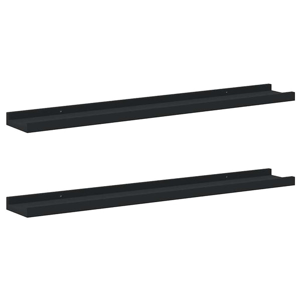 Schwarze Bilderleisten, 2er Set, 80 cm
