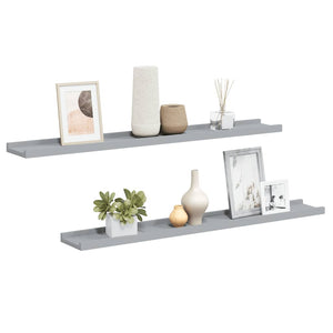 Bilderleisten Grau 80 cm, 2er Set