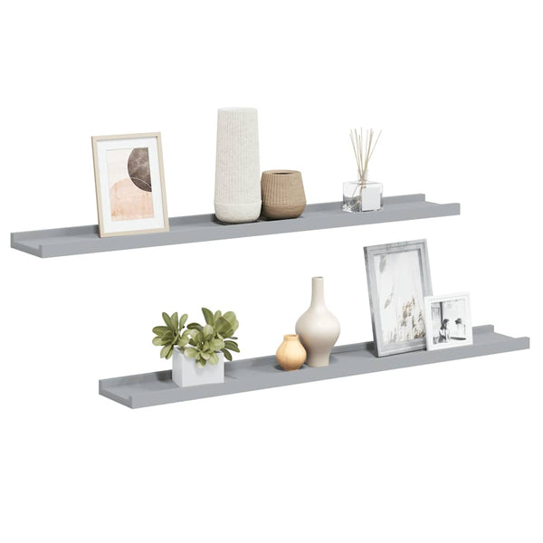 Bilderleisten Grau 80 cm, 2er Set