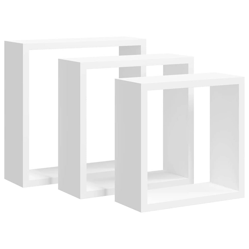 vidaXL Étagères cubes 3 pcs MDF blanc