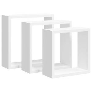 vidaXL Étagères cubes 3 pcs MDF blanc