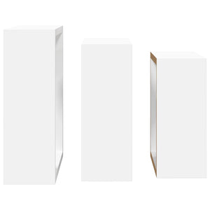 vidaXL Étagères cubes 3 pcs MDF blanc