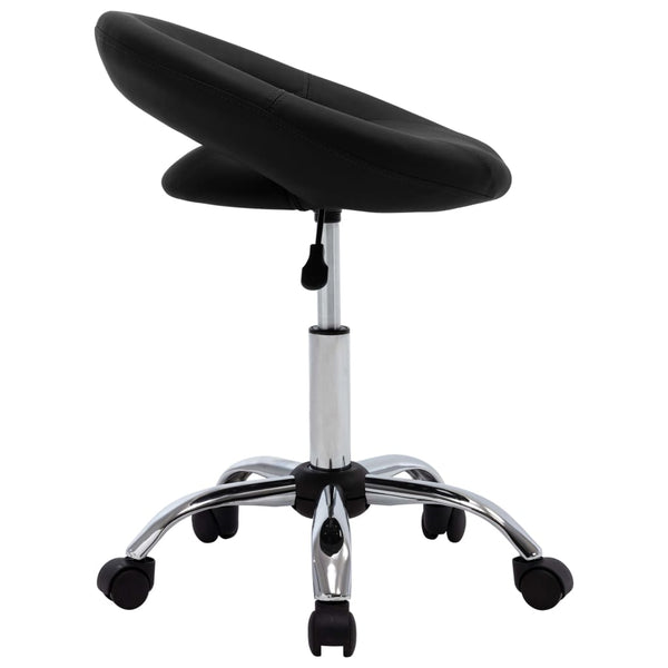 Arbeitshocker Rollhocker Schwarz Kunstleder