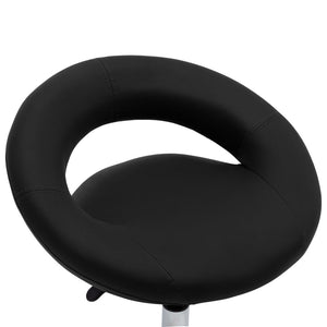 Arbeitshocker Rollhocker Schwarz Kunstleder