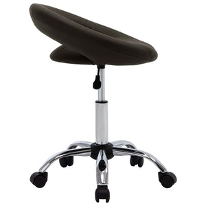 Arbeitshocker Braun Kunstleder Rollen