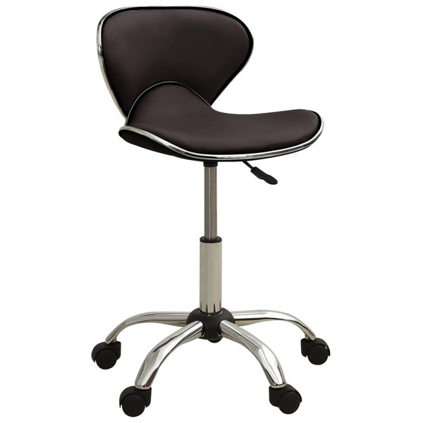 Friseurhocker Braun Kunstleder Rollhocker