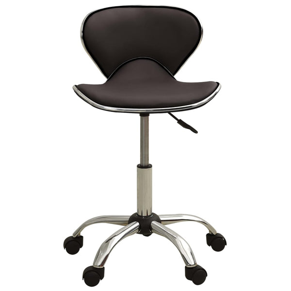 Friseurhocker Braun Kunstleder Rollhocker