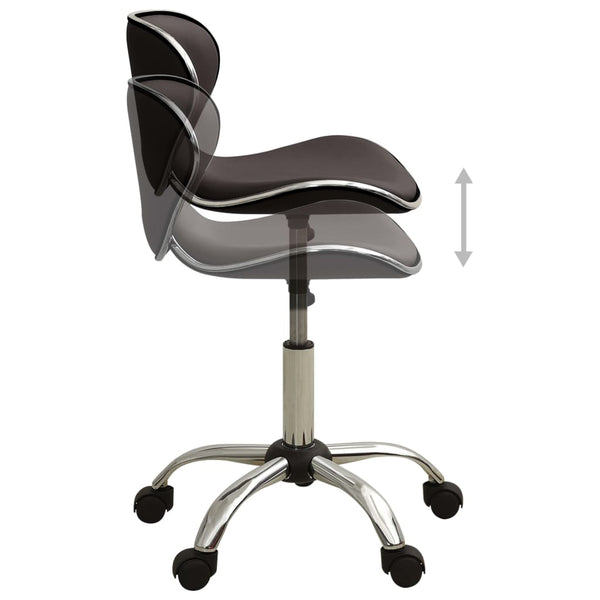 Friseurhocker Braun Kunstleder Rollhocker