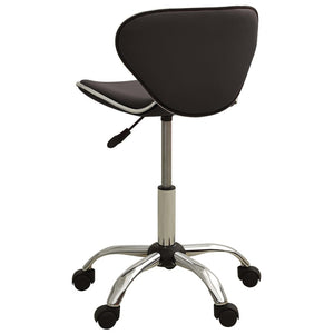 Friseurhocker Braun Kunstleder Rollhocker