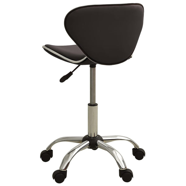 Friseurhocker Braun Kunstleder Rollhocker