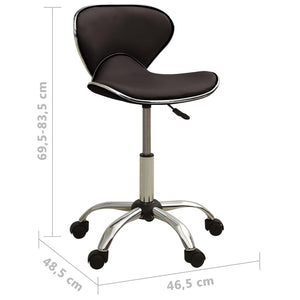 Friseurhocker Braun Kunstleder Rollhocker