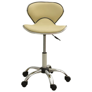 Friseurhocker Creme Kunstleder Rollhocker