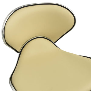 Friseurhocker Creme Kunstleder Rollhocker
