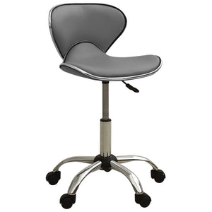 Friseurhocker Grau Kunstleder Rollhocker