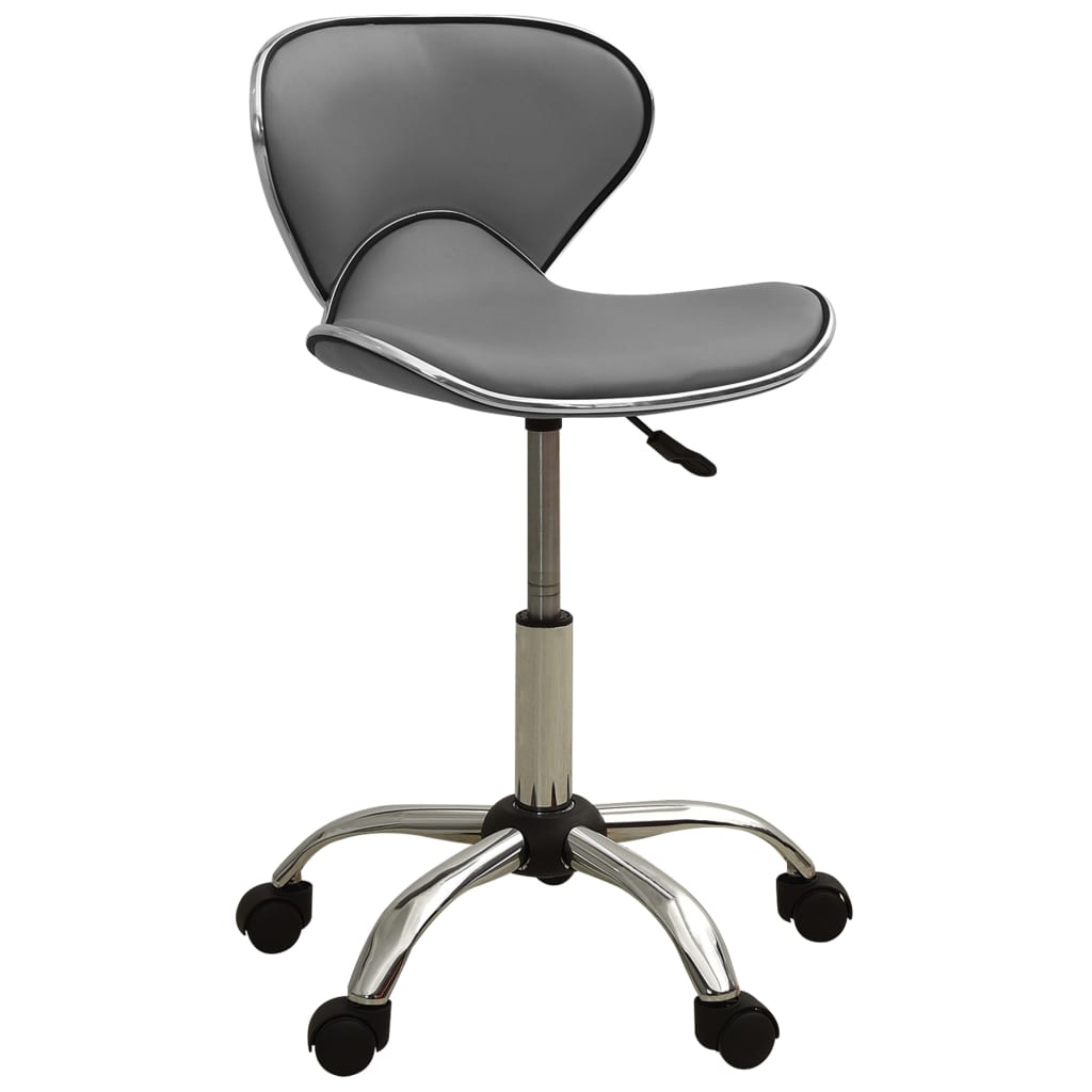 Friseurhocker Grau Kunstleder Rollhocker