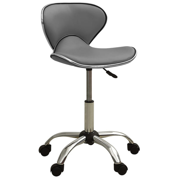 Friseurhocker Grau Kunstleder Rollhocker