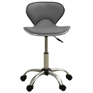 Friseurhocker Grau Kunstleder Rollhocker
