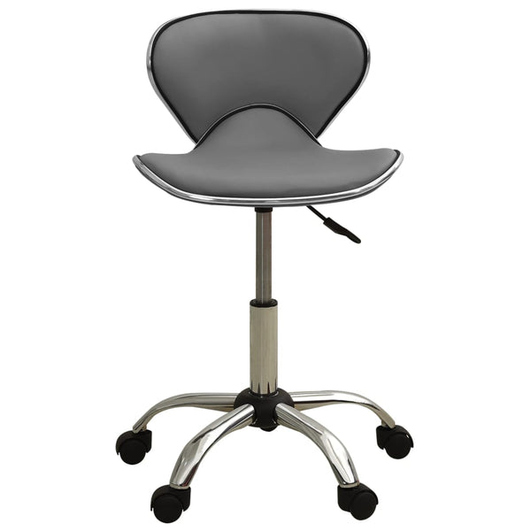 Friseurhocker Grau Kunstleder Rollhocker