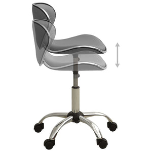 Friseurhocker Grau Kunstleder Rollhocker