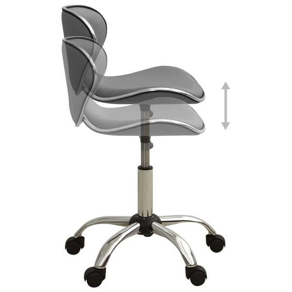 Friseurhocker Grau Kunstleder Rollhocker