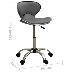 Friseurhocker Grau Kunstleder Rollhocker