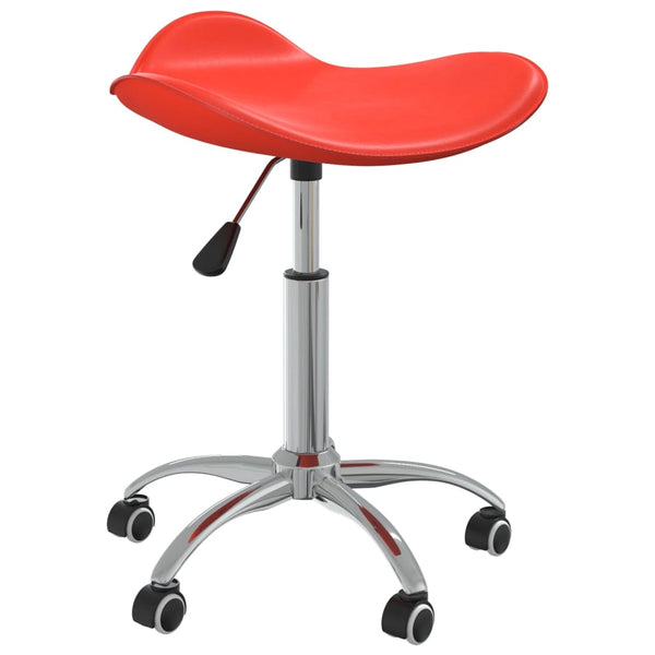Friseurhocker Rot Kunstleder Rollhocker
