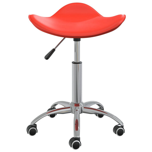 Friseurhocker Rot Kunstleder Rollhocker