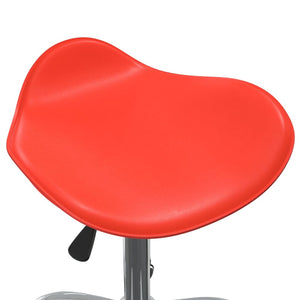 Friseurhocker Rot Kunstleder Rollhocker