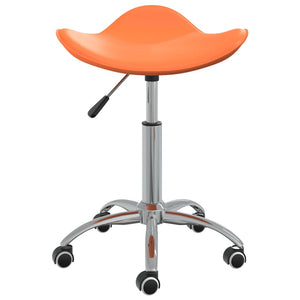 Friseur Rollhocker Orange Kunstleder
