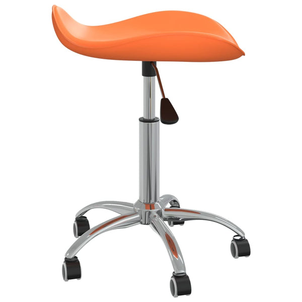 Friseur Rollhocker Orange Kunstleder
