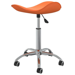 Friseur Rollhocker Orange Kunstleder
