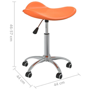 Friseur Rollhocker Orange Kunstleder