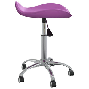 Lila Friseurhocker mit Rollen