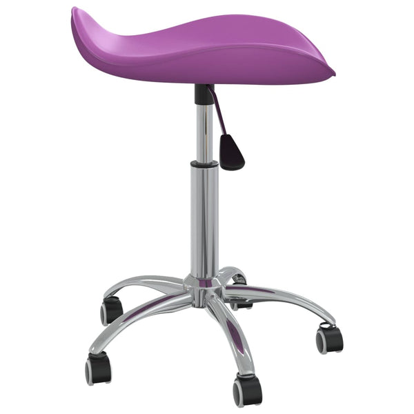 Lila Friseurhocker mit Rollen