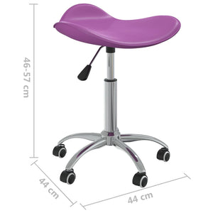 Lila Friseurhocker mit Rollen