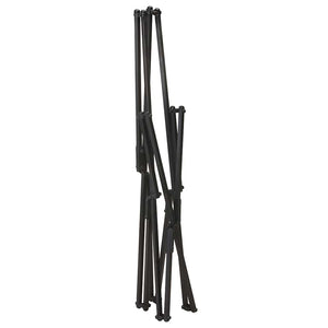 Klappbarer Butterfly-Sessel aus Leder, Schwarz