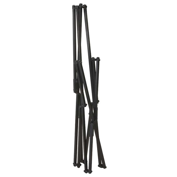 Klappbarer Butterfly-Sessel aus Leder, Schwarz