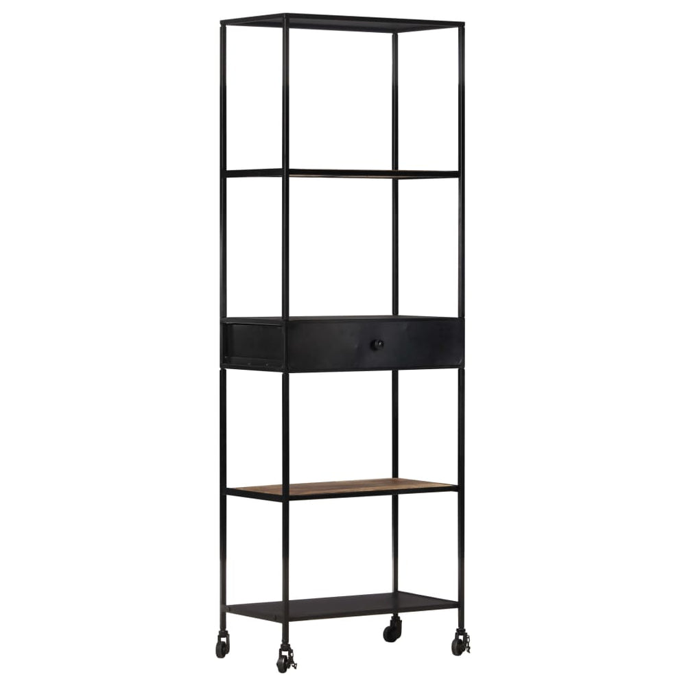 Bücherregal aus Mangoholz und Eisen