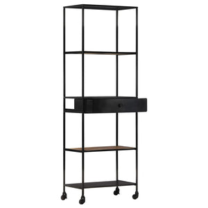 Bücherregal aus Mangoholz und Eisen