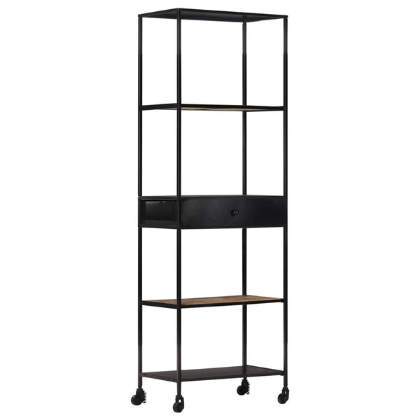 Bücherregal aus Mangoholz und Eisen