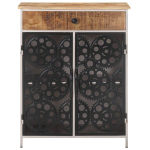 Sideboard aus Mangoholz und Eisen, 60 cm