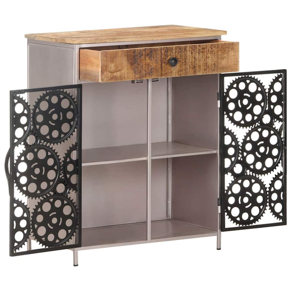 Sideboard aus Mangoholz und Eisen, 60 cm