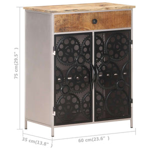 Sideboard aus Mangoholz und Eisen, 60 cm