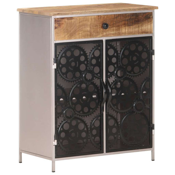 Sideboard aus Mangoholz und Eisen, 60 cm