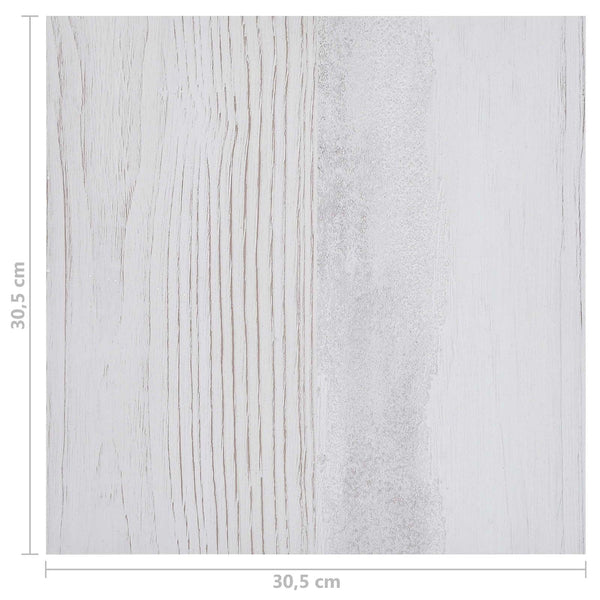 Selbstklebende PVC Bodenplanken Weiß/Hellgrau 5,11 m²