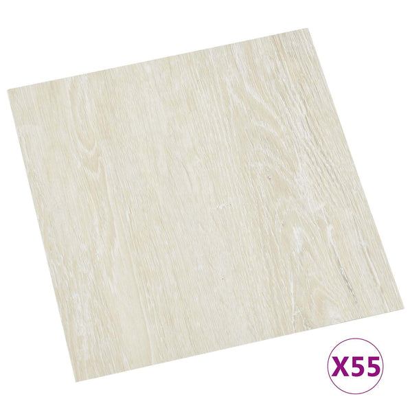 Cremeweiße PVC Bodenplanken, 5.11 m²