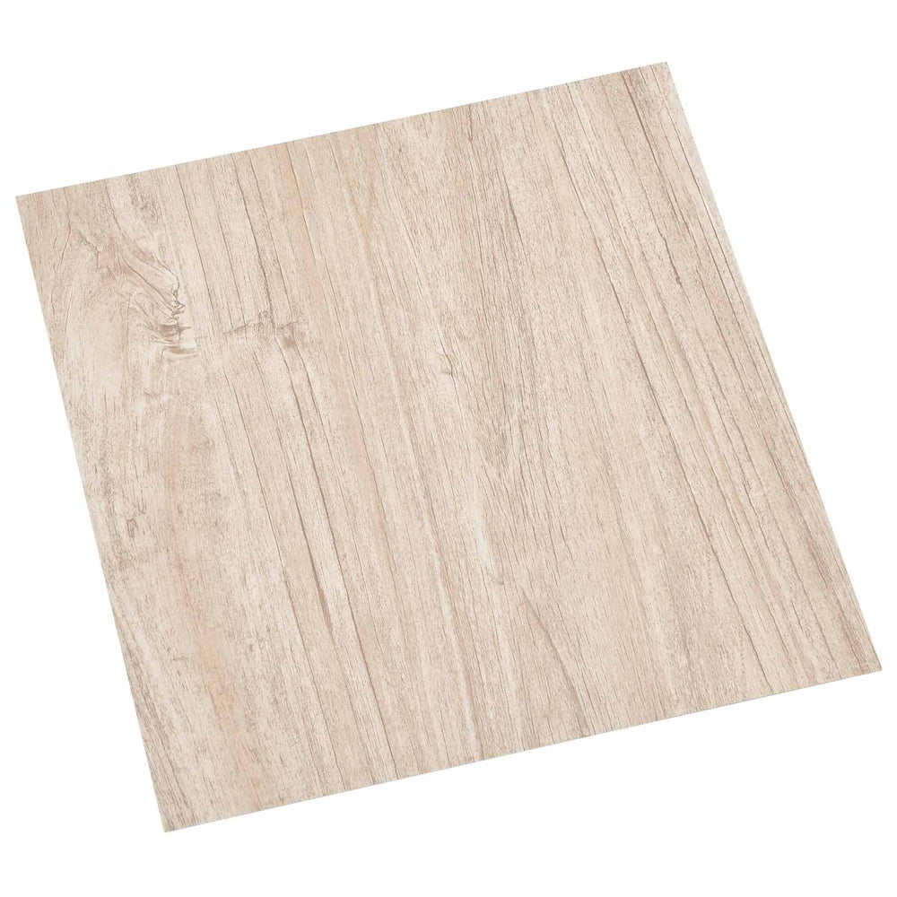 Selbstklebende PVC Bodenplanken Weiß & Holzoptik 5,11 m²