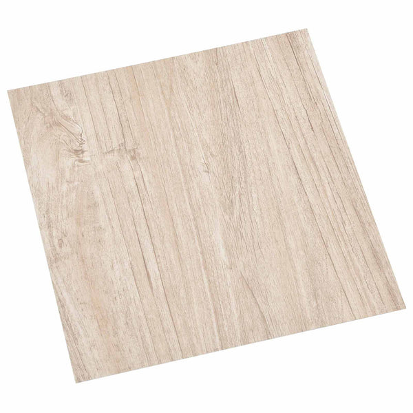 Selbstklebende PVC Bodenplanken Weiß & Holzoptik 5,11 m²