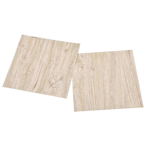 Selbstklebende PVC Bodenplanken Weiß & Holzoptik 5,11 m²
