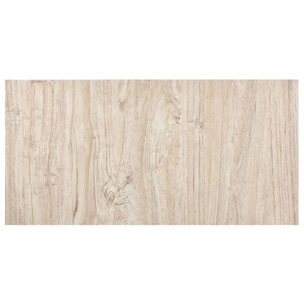 Selbstklebende PVC Bodenplanken Weiß & Holzoptik 5,11 m²